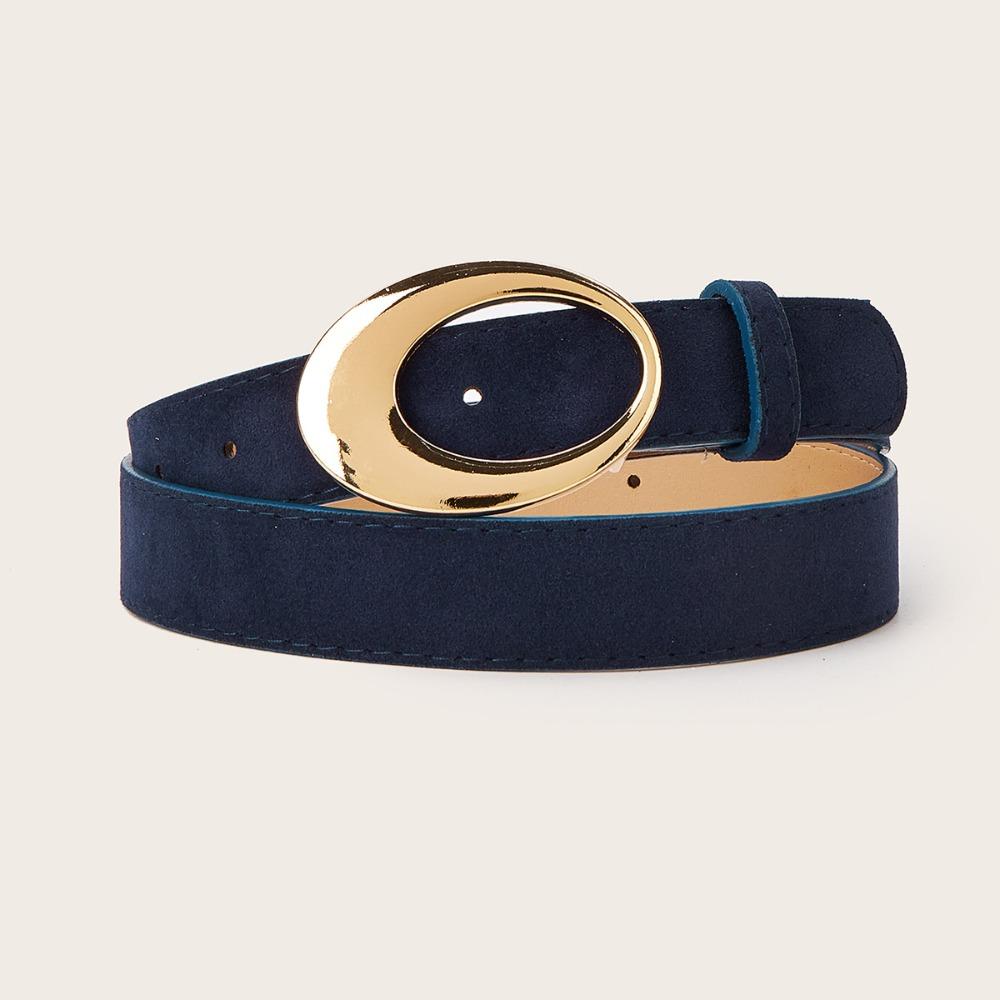 

Pin Buckle Suede Leather Belt Luxury Design Waistband Fashion Business Waist Belt For Women