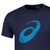 Asics Logo Round Neck Breathable Sports Short Sleeve T-Shirt Men Tops Navy 2031D850-400