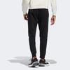 Adidas Label Contrast Logo Print Joggers Men Bottoms Black IB2769