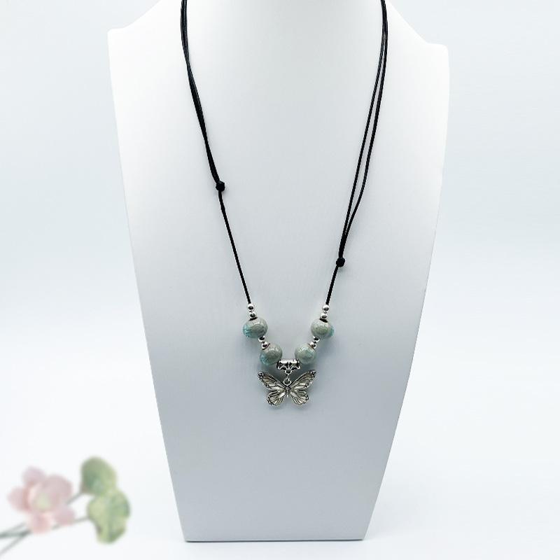 Accessories, Jewelry, Woven Beaded Sweater Chain, Ceramic Necklace, Female Niche Feeling Does Not Fade