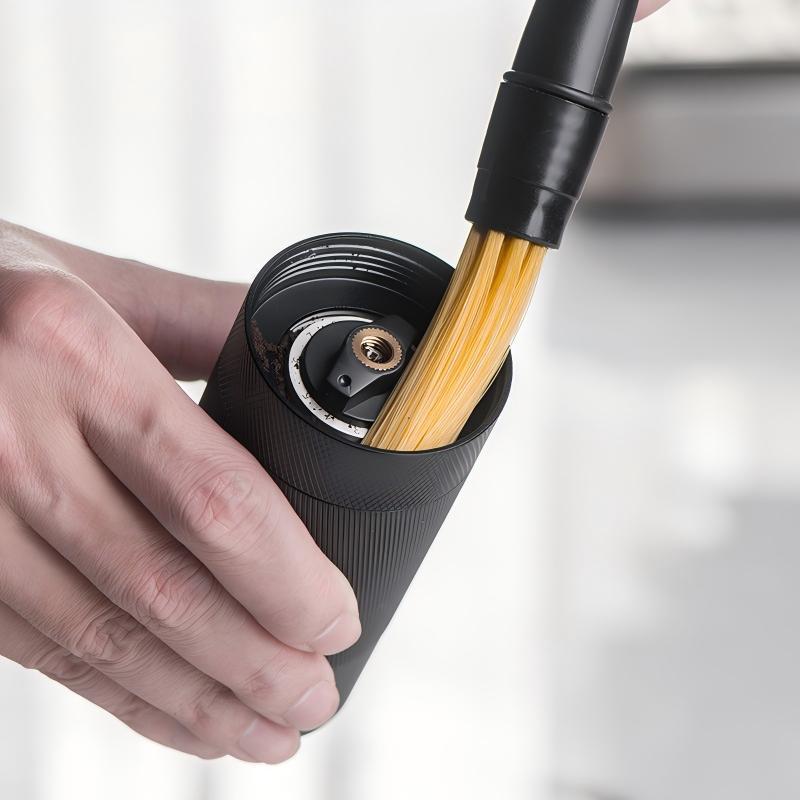 Coffee Machine Cleaning Brush, Dual Purpose Dusting Espresso Grinder Brush, Black, Polypropylene, PET Bristles