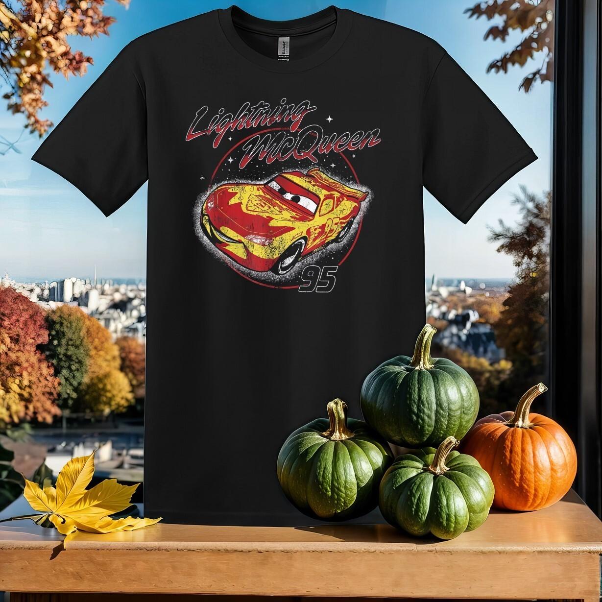 Vintage Lightning Mcqueen T-Shirt Mens Womens Tees Top T Shirt Mens Womens Tees Top Men Women Unisex Tshirt SY853 L