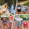3900W Windproof Camping Stove Gas Cooking Burner Portable Propane Burners with Piezo Ignition for Outdoor Backpacking Picnic Hiking