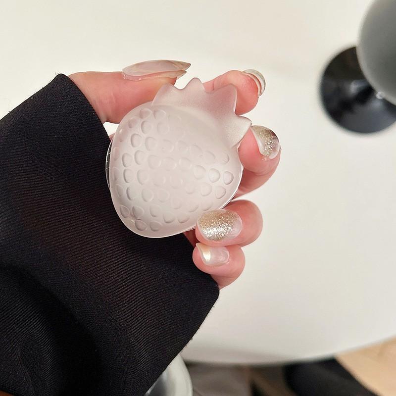 

Transparent Sandwich Solid Color Phone Airbag Holder Strawberry Korean Ins Style Back Sticker Stretchable Lazy Desktop