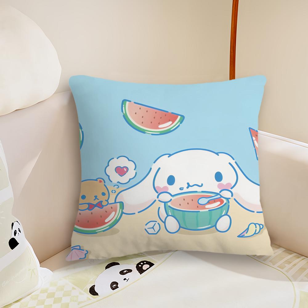 C-Cinnamoroll Cute Kawaii Cushion Cover Cushion Room Bedroom Headboard Sofa Living Backrest Nap Time Pillow Case
