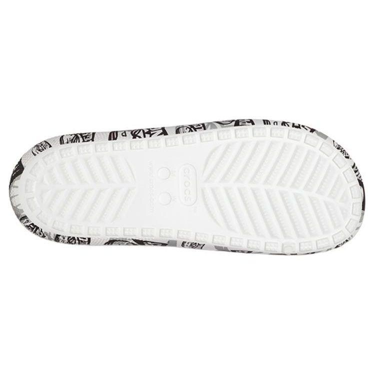 Crocs Pringles X Classic Slide V2 Heritage Pringles Print Unisex Sneakers White Black 209692-066
