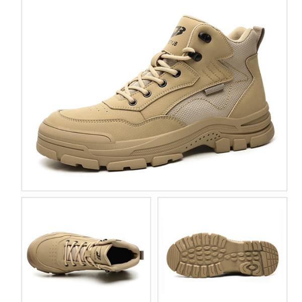 

Безопасность труда Обувь для защиты от несчастных случаев Обувь для стальных головных уборов Мужская рабочая обувь Защитные нескользящие ботинки 46 хаки