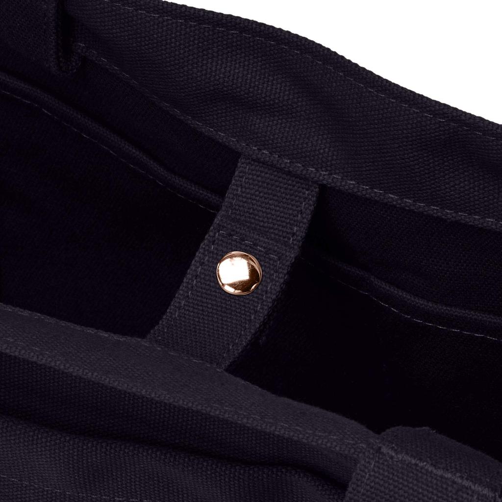 Milkfed BAR AND UNDER LOGO BIG CANVAS BAG 103201053013 Black