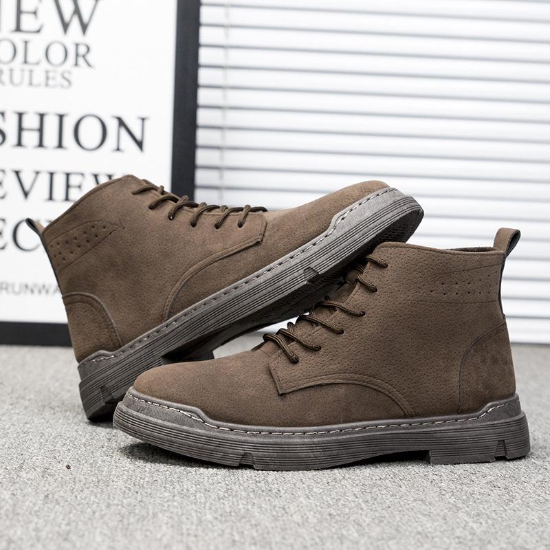 Fashion Men's Snow Boots Classic Retro Outdoor High Top Fashionable British Style Short Boots Travel Hiking Casual Shoe