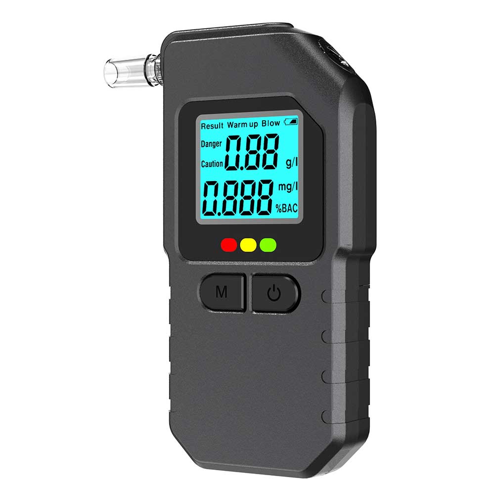 Portable Breathalyzer LCD Screen Alcohol Breathalyzer Tester High Accuracy Alcohol Detector for Family and Party Use
