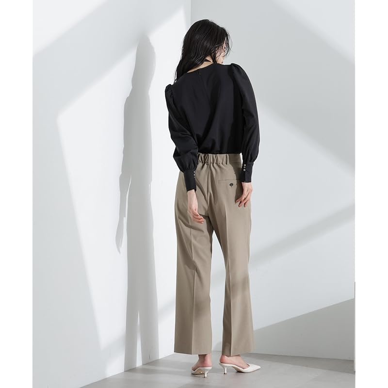 [Nano Universe] light function tack Semi-wide pants (Setup possible) ladies M 053 mocha 669-5127300