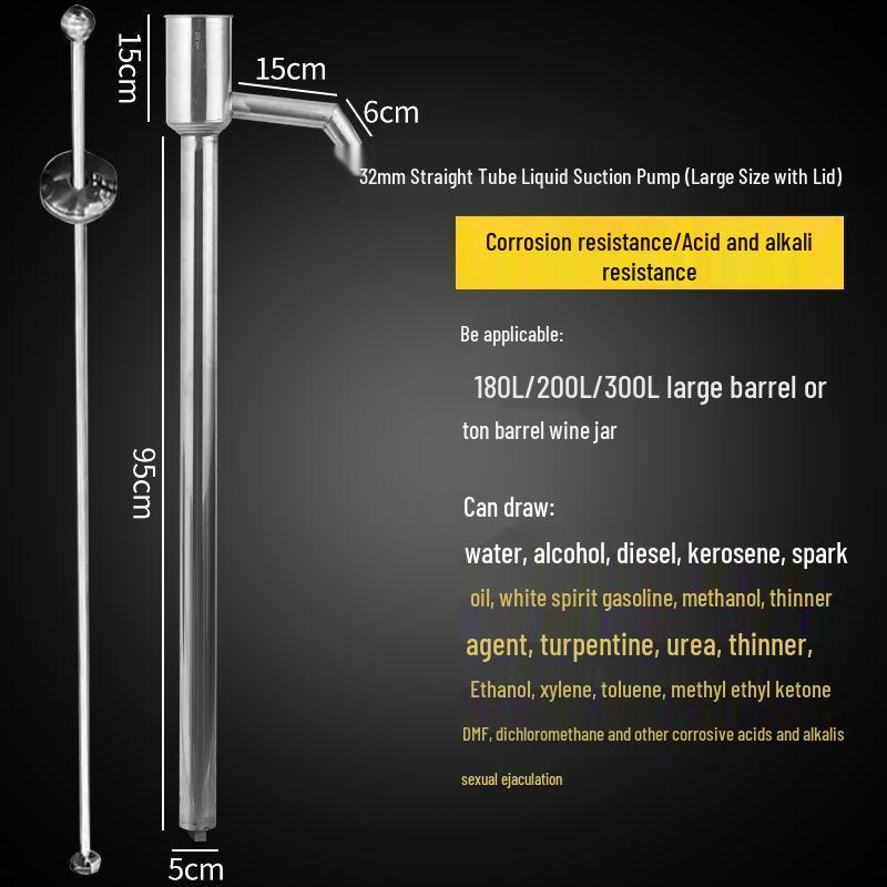 Hand-Cranked Stainless Steel Oil and Water Siphon Pump with 200L Steel Wire Hose