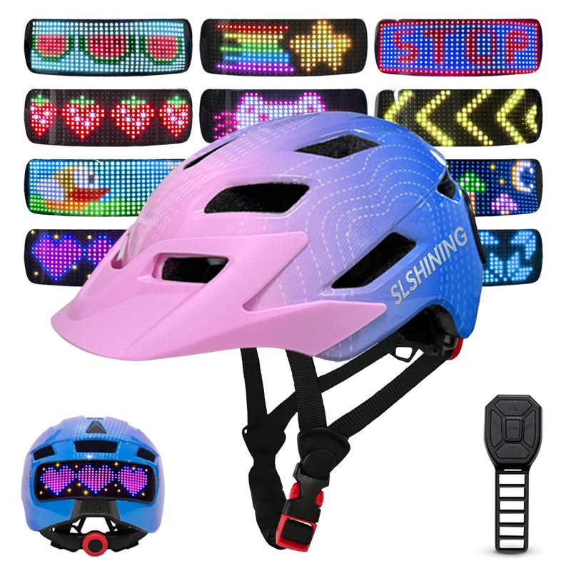 Kids Bicycle Helmet with Led Helmet, Child Sports Safety Cycling Balance Bike Roller Skating Helmet