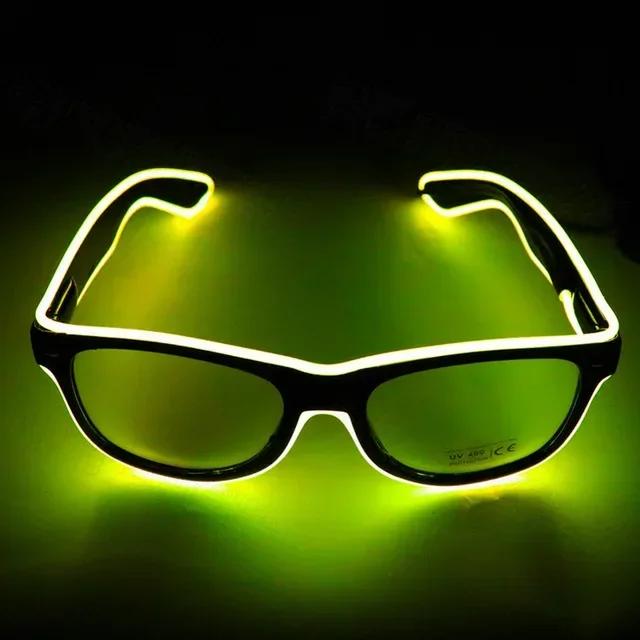 Led Glasses Neon Party Flashing Glasses EL Wire Glowing Gafas Luminous Bril Novelty Gift Glow Sunglasses Bright Light Supplies