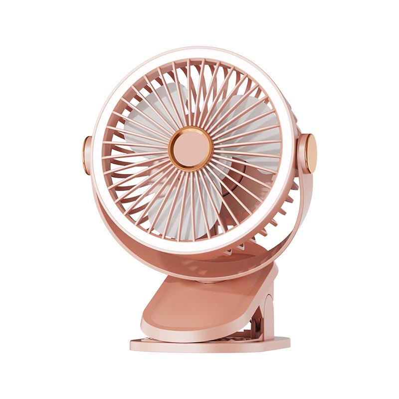 Multifunctional Wall-Mounted Clip Fan with Night Light - Ideal for Dorms & Offices