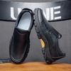 Casual Leren Schoenen voor Mannen Zachte Zool Antislip Casual Schoenen Ademend Middelbare Leeftijd en Ouderen Luiënde Sneakers
