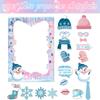 New Style, Christmas Theme, Cartoon Snowman, Blue Pink, Handheld Props, DIY Funny Party, Photo Props and Supplies