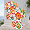Men Plus Size V Neck Short Sleeve T Shirt Blue Agate Geode Printed White Casual Tee