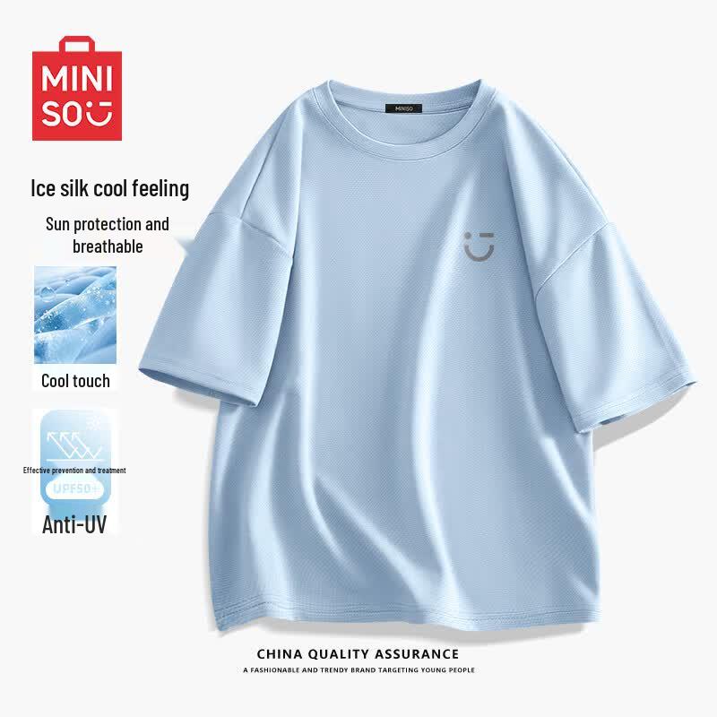 MINISO Men s Cool-Feel Sweat-Wicking Short Sleeve T-Shirt M
