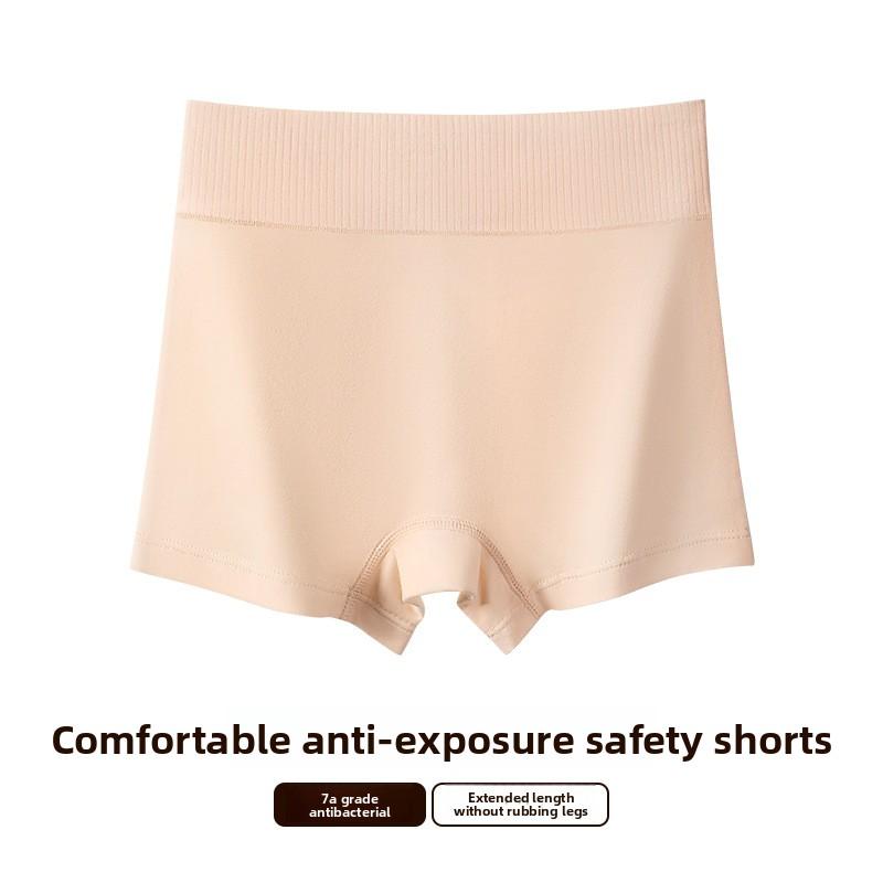 Women's Summer Cotton Anti Light Anti Wear Leg Mid Waist Safety Briefs