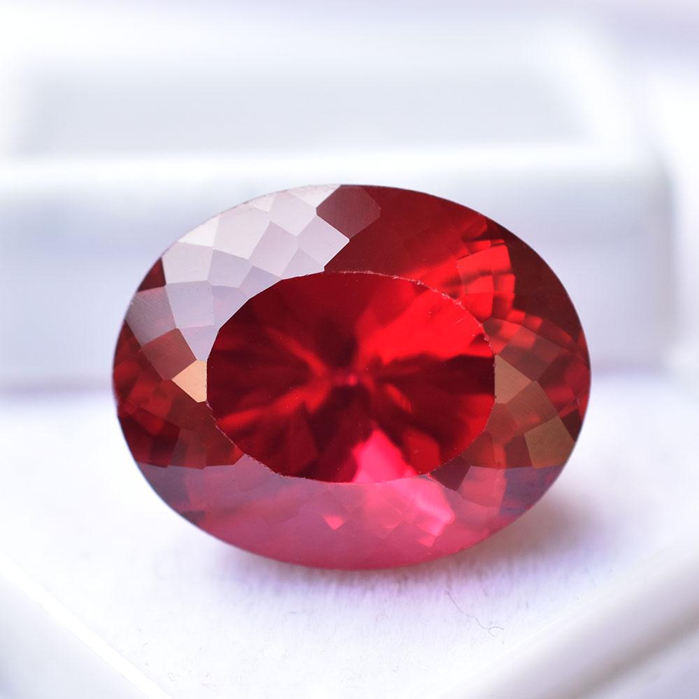 GORGEOUS Natural Red Ruby 21Ct Oval Cut Loose Gemstone For Anniversary