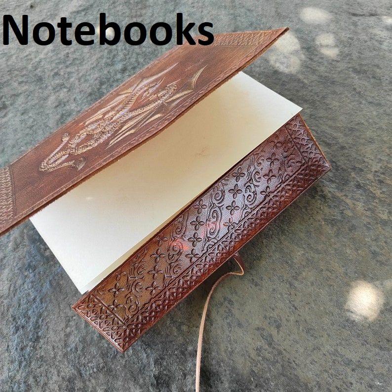 Dragon Leather Journal For Men Women Vintage Notebook Sketchbook Diary for Artists Travel Journal Celtic Grimoire Journal Valentine Gifts