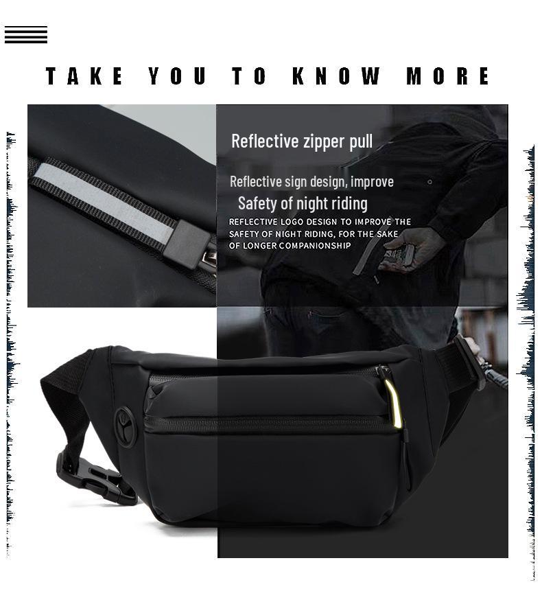 Men's Trendy Waterproof Chest Bag - Outdoor Sports Casual Crossbody Backpack