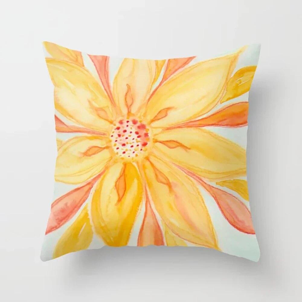 Home Decor Pillowcases Colorful Flower Printed  for Bedroom Living Room