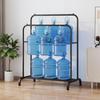 Adjustable Double Rod Clothes Drying and Storage Rack with Shoe Shelf