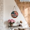 2D Flat, 1pc Heavy-Duty Retro God Bless America Round Metal Sign - Vintage Aluminum Wall Decor Suitable for Home, Office, Garage, 4th of July Gift