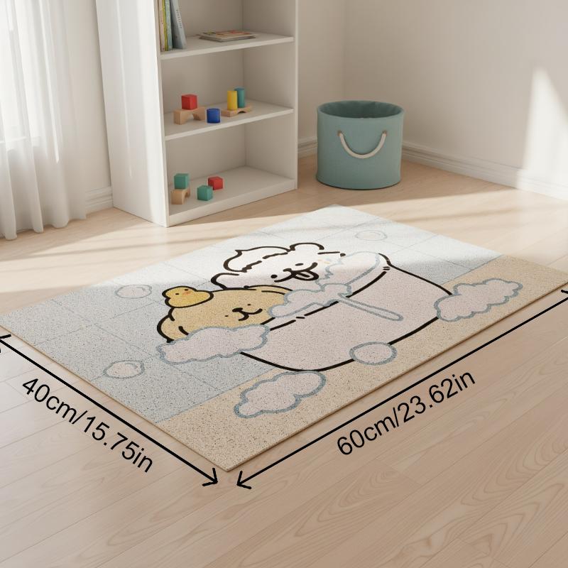 Covoraș de Baie Duș Acoperire Completă Silicon Spiralat Gol Antiderapant Anti-Cădere Drenaj Impermeabil Ușor de Curățat Pentru Casă