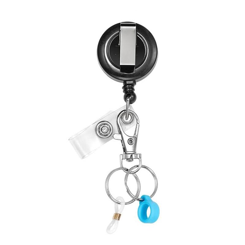 Einziehbarer Stifthalter Schlüsselanhänger Ausziehbarer Ausweishalter ID-Band Namenskarten-Ausweishalter Rolle Schlüsselring Outdoor-Werkzeug