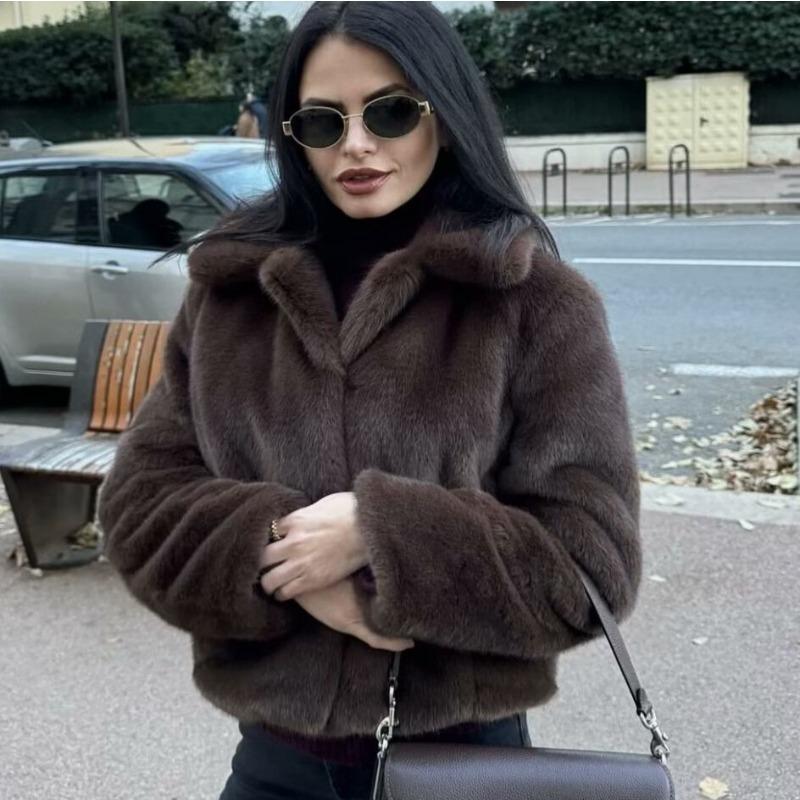 

Куртка из искусственного меха «Ветер», женская модная короткая куртка из меха норки, маленькая плюшевая меховая куртка L