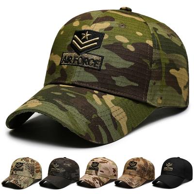 Camouflage Tactical Cap Men's Outdoor Air Force Camouflage Baseball Cap Sunshade Sunscreen Adjustable Breathable Cap