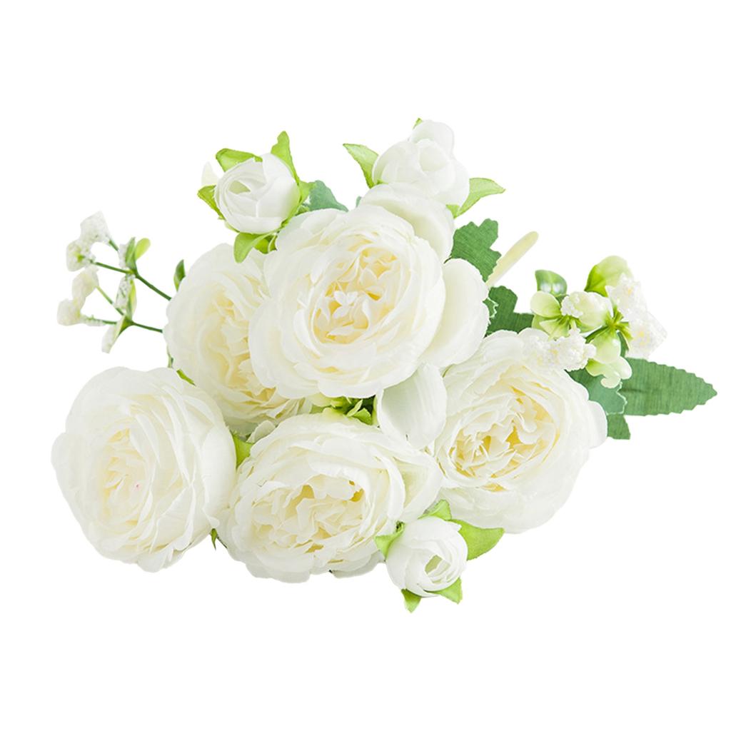 2 Bunches Artificial Peonies Romantic Vivid 6cm Diameter Attractive Decorative Light Weight Faux Peonies Decoration