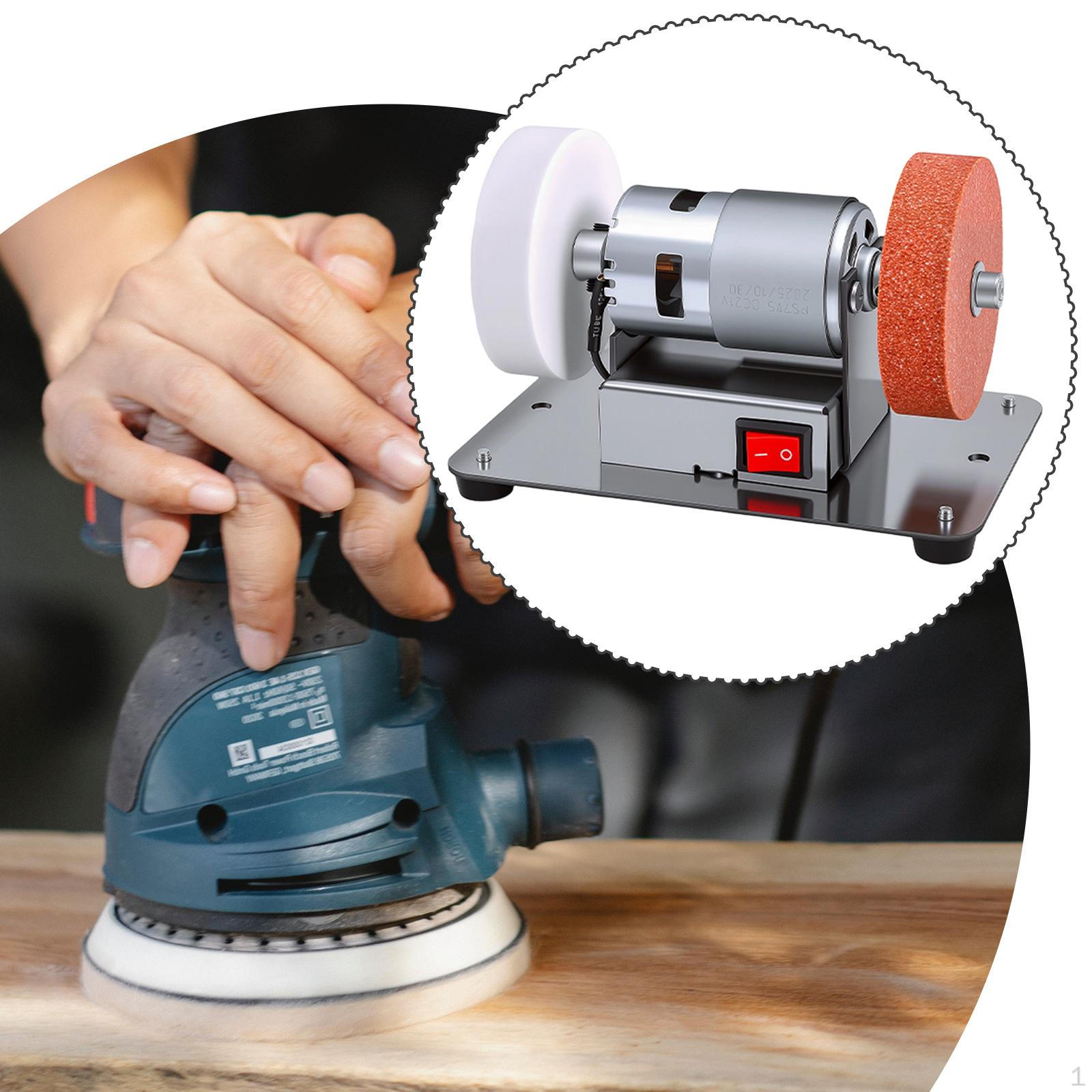 

Mini Bench Grind Grinding Machine Craft Handcraft Benchtop Sander Tool for Home