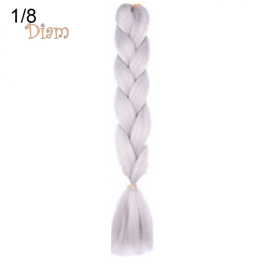 

DIAMO Женские Джамбо крючком Плетение Омбре Цвет Синтетические наращивания волос Канекалон Light Grey