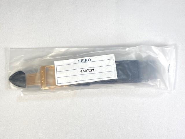 4A072PL SEIKO Premier 21mm Leather Calfskin for and other Strap, Embossed, Black, SNP084JC/ 7D48-0AL0 models.