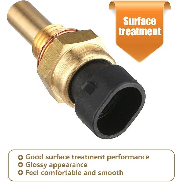1 PC Engine Temperature Sensor, ECT Temp Sensor Replace 15404280 12191170 60811520 12608814, Car Parts, Compatible with Delphi (Gold)