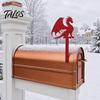 Talos Metal Mailbox Flag Replacement, Decorative Dragon Stake Sign, Winged Shape Ornament for Outdoor Mail Box Decoration