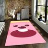 Pink Cartoon Face Carpet, Cute Animal Expression, Bedroom Decor Suitable for Use As an Anti-slip for Living Room Bedroom Sofas