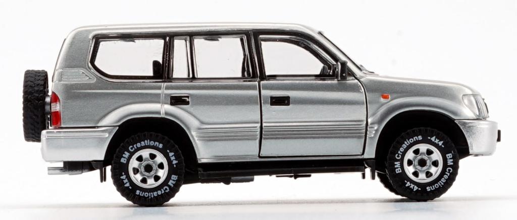 BM CREATIONS Toyota Land Cruiser Prado LC95 Silver Finished Product 1/64 (LHD)
