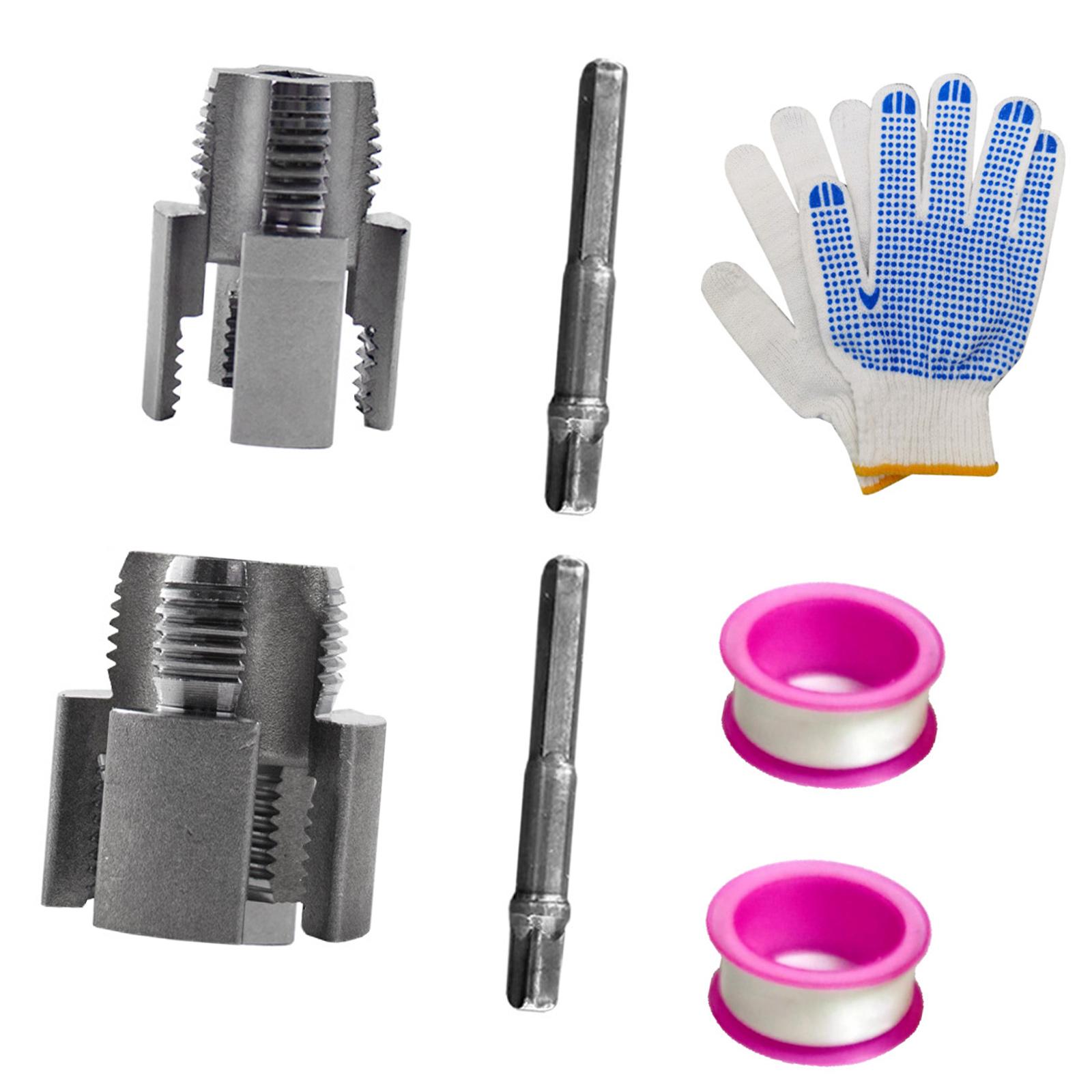 

2 Piece Integrated Internal External Pipe Threading Tool Set for 1/2 and 3/4 PPR Pipes with Hex Shank Design
