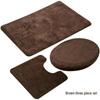 Yuzhan Non-slip Solid Color Bathroom Mat Set