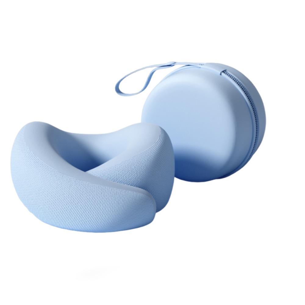 Durable Travel Neck Cushion Slow Rebound Cervical Support Pillow Airplane Travel синий