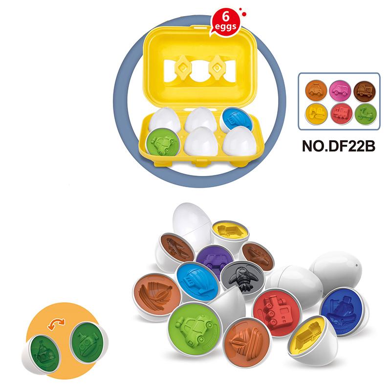 Montessori Eggs 3D Puzzle Toys For Children Educational Learning Math Toy Kids Color Shape Recognize Match Easter Egg For Kids