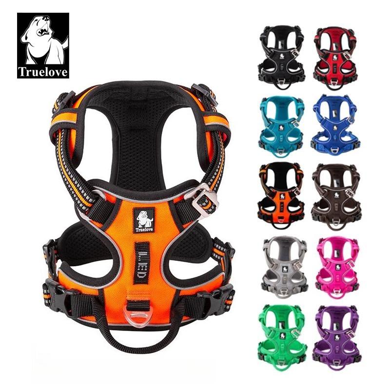 Truelove Evcil Hayvan Yeleği Yansıtıcı Işık Naylon Dolgulu Köpek Koşum Takımı Eğitim Koruyucu Giysi Küçük Orta Büyük Köpek Koşum Takımı İçin