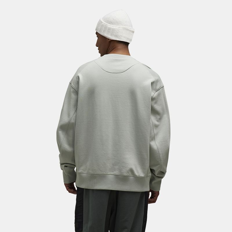 Y-3 Loose Casual Pullover Sweatshirt Ribbed Crew Neck Solid Basic Long Sleeve Unisex sweatshirt Light-Gray IP7694