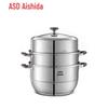 ASD 3-Layer 304 Stainless Steel Steamer