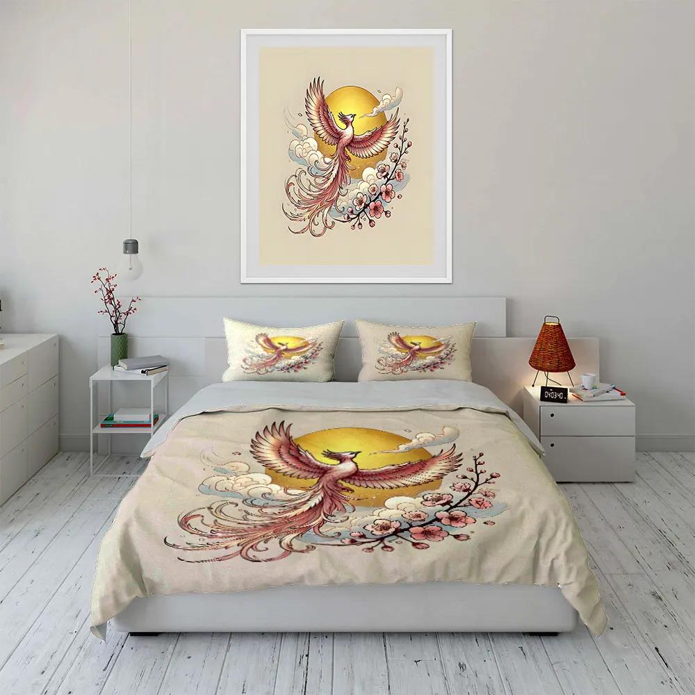 "Phoenix Blossom Art Set" Soft Comfortable Duvet Cover Bedding Set Included 1*Duvet Cover & 2*Pillowcases, gift